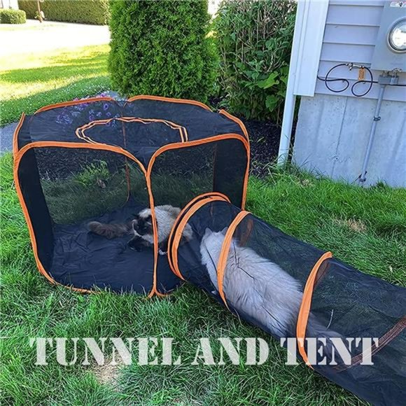 Cat 6in1 Outdoor Cat Tent With Cat Tunnel Cat Playpen Play Tents Indooroutdoor Poshmark